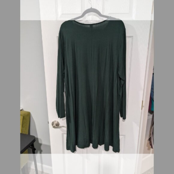 NWT Old Navy Green Long-Sleeve Jersey-Knit Swing Dress in Size XXL (20) - Picture 8 of 10